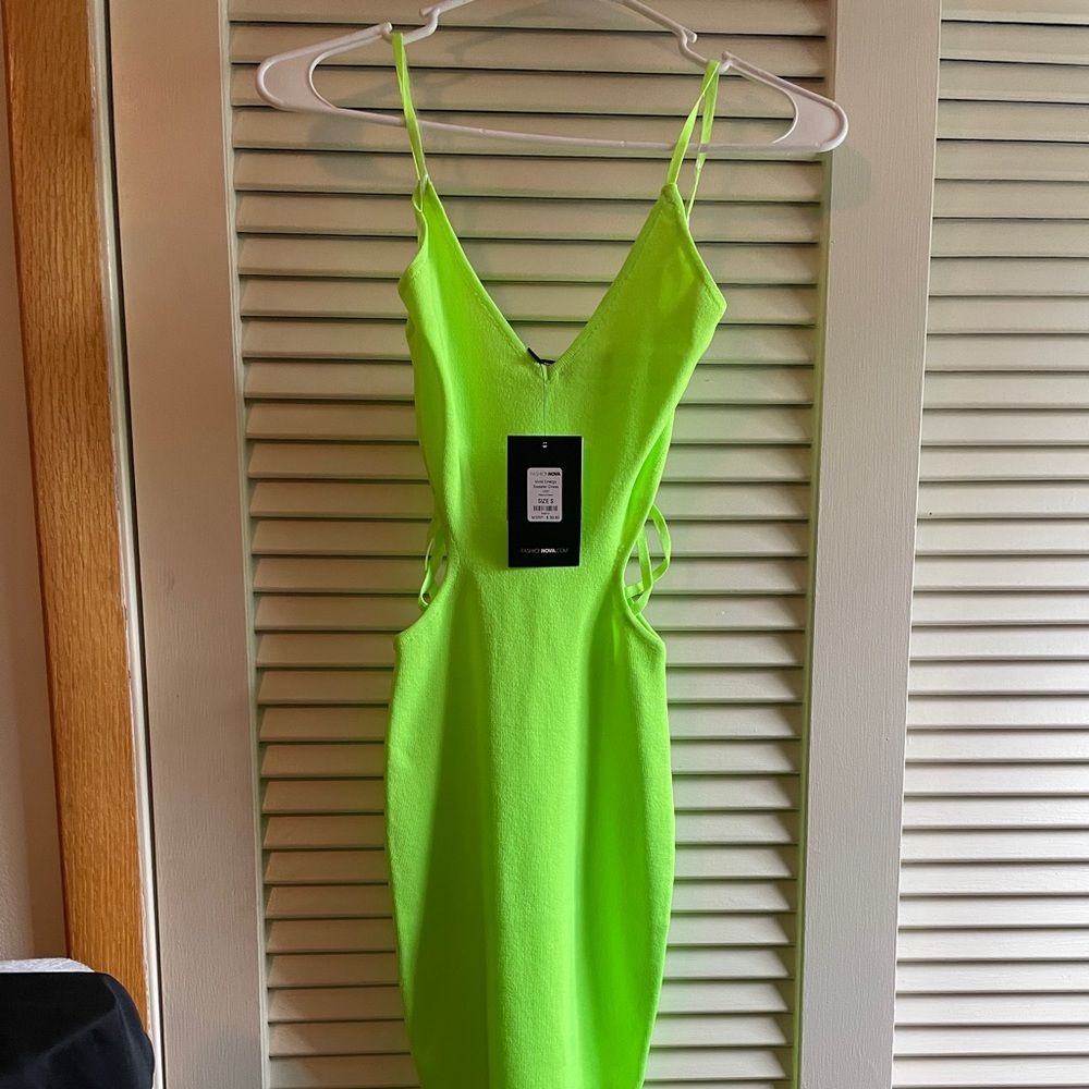 Neon dress Fashion Nova NWT